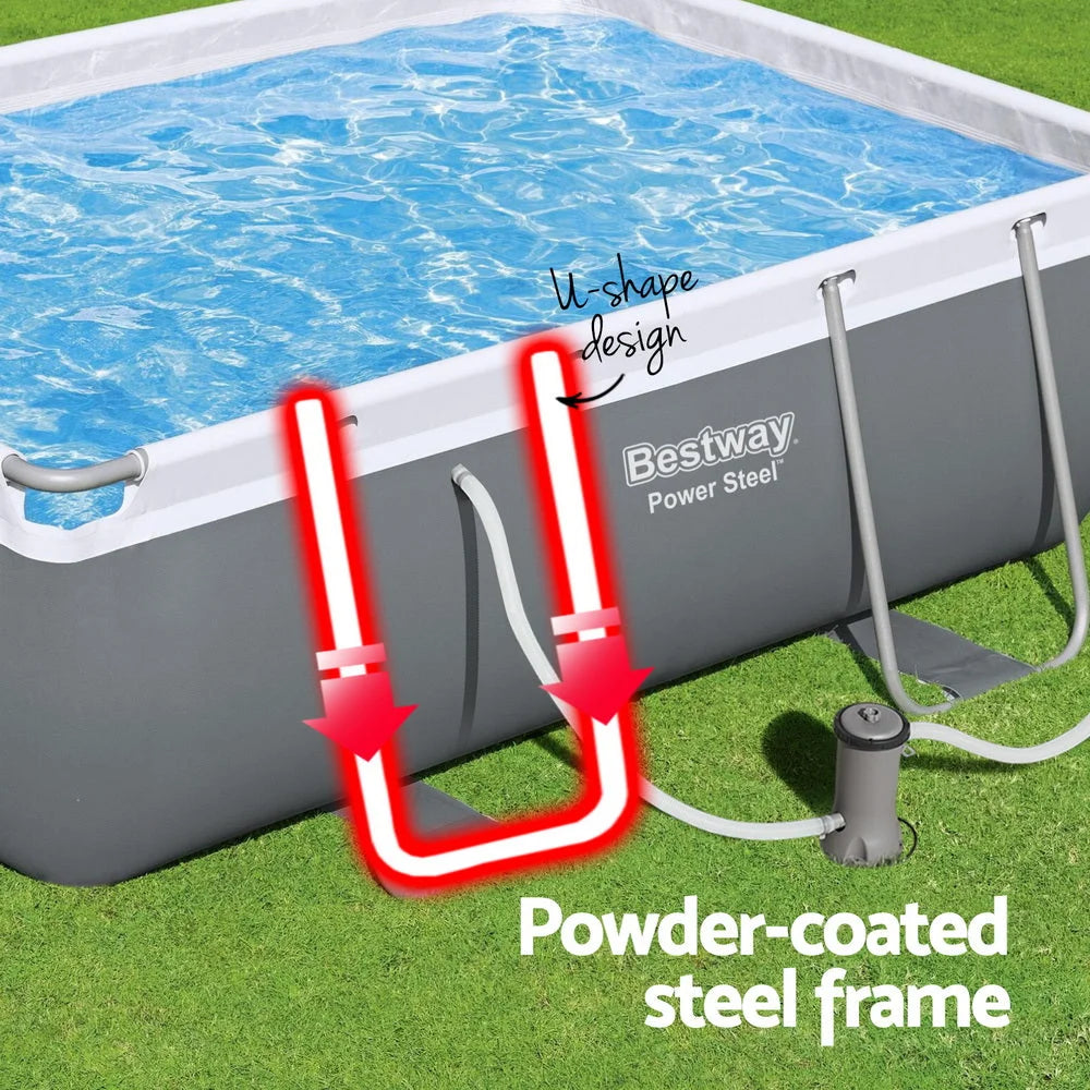 Swimming Pool Steel Frame 282x196x84cm Above Ground Pool
