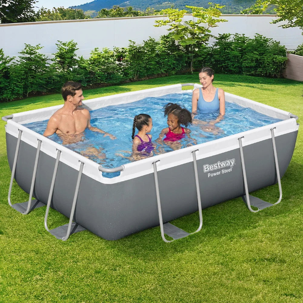 Swimming Pool Steel Frame 282x196x84cm Above Ground Pool