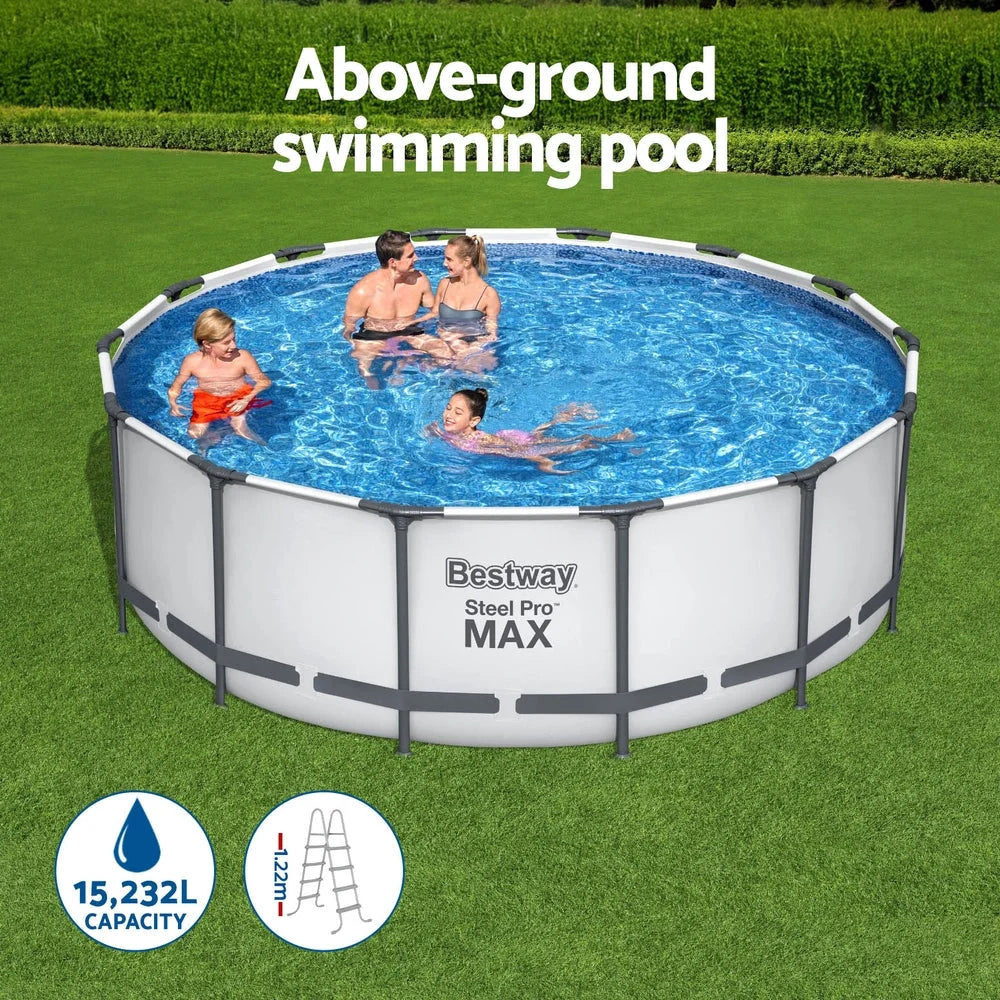 Swimming Pool Steel Frame 427x427x122cm Above Ground Pool