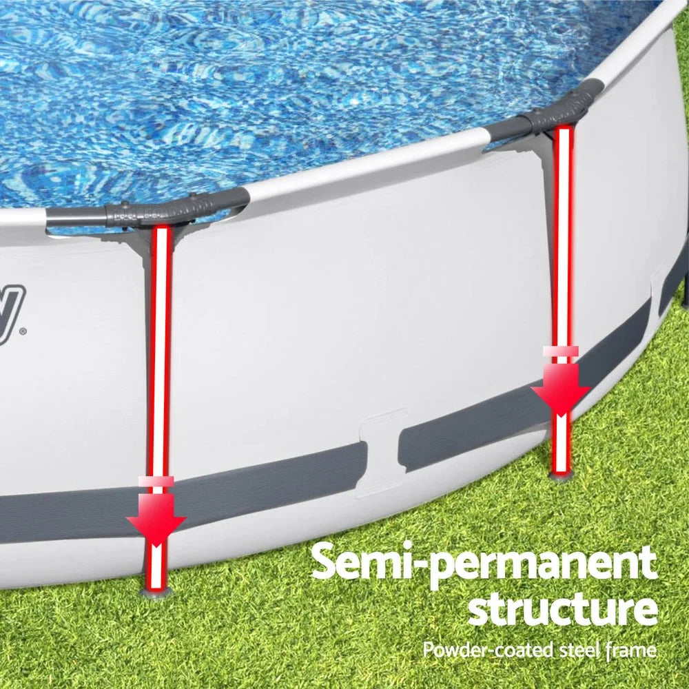 Swimming Pool Steel Frame 427x427x122cm Above Ground Pool