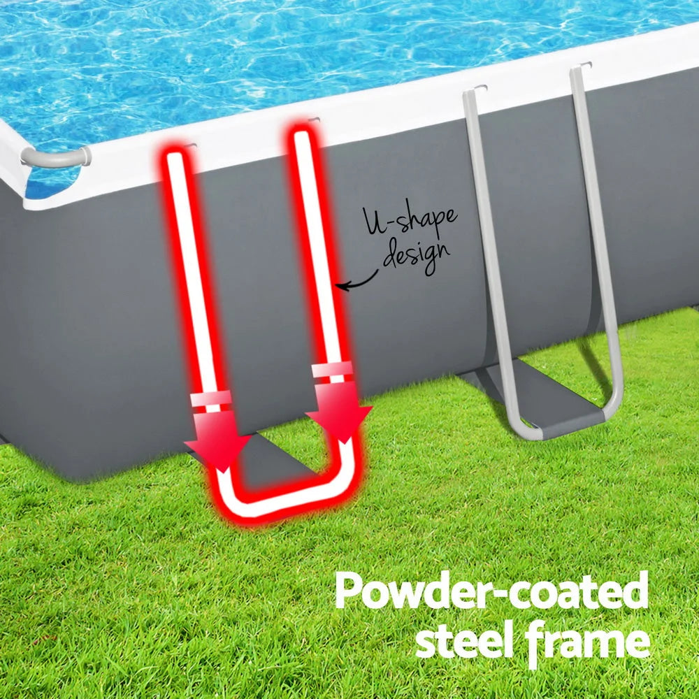 Swimming Pool Steel Frame 640x274x132cm Above Ground Pool