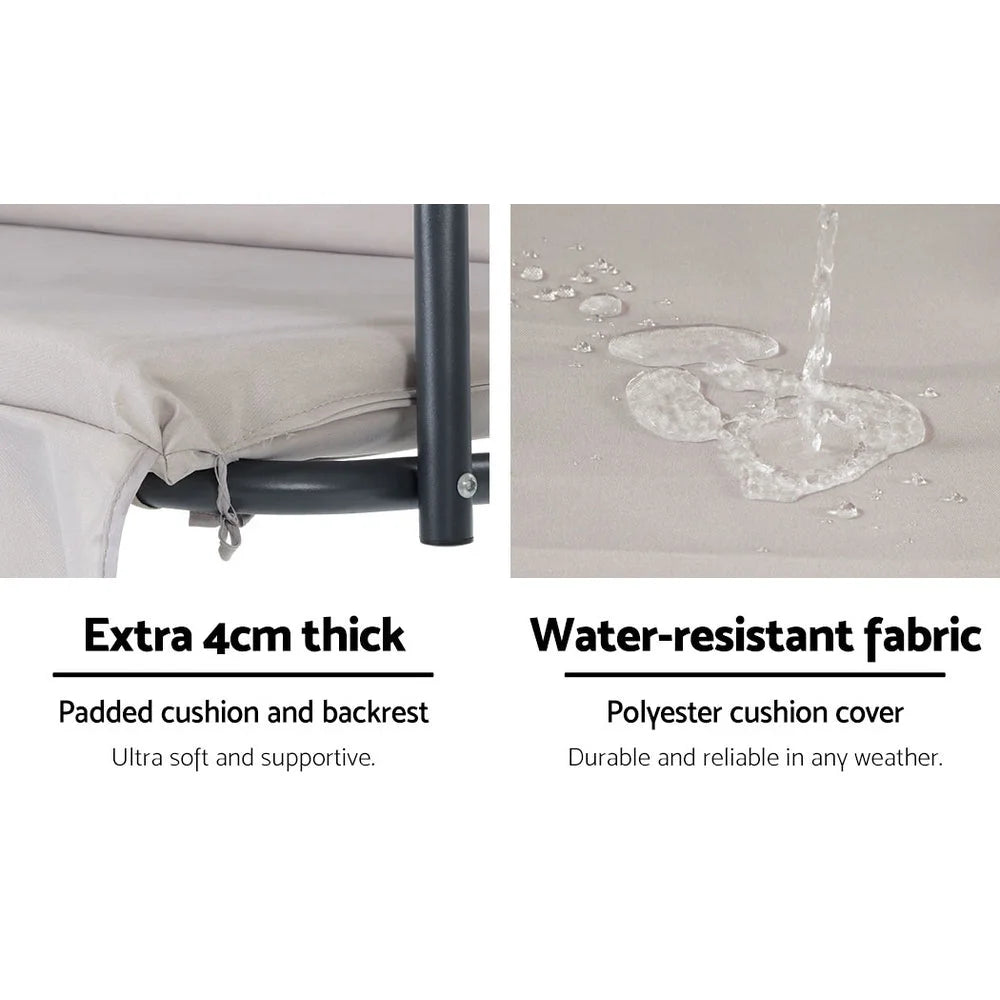 Swing Chair Hammock Outdoor 3 Seater Garden Canopy Bench