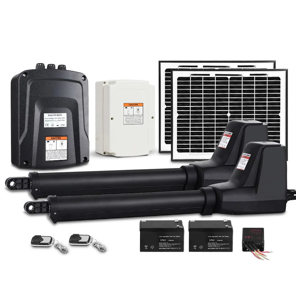 Swing Gate Opener Auto 20W Solar Power Remote Control 800KG