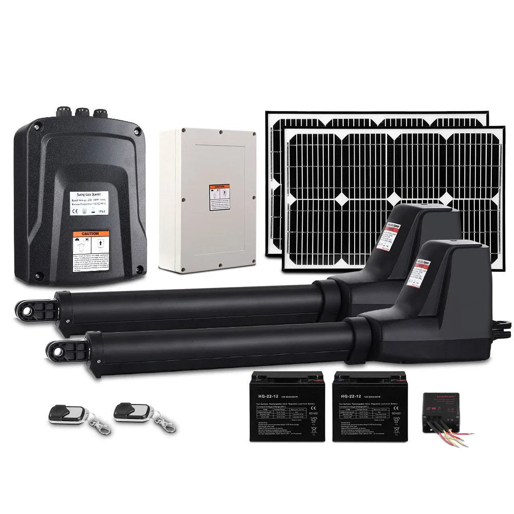 Swing Gate Opener Auto 40W Solar Power Remote Control