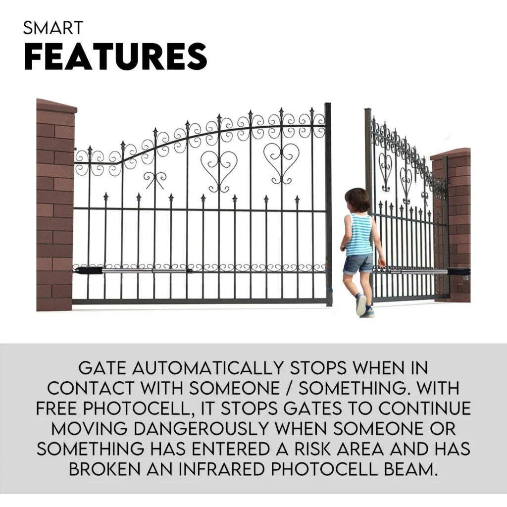 Swing Gate Opener Automatic Full Solar Power Kit