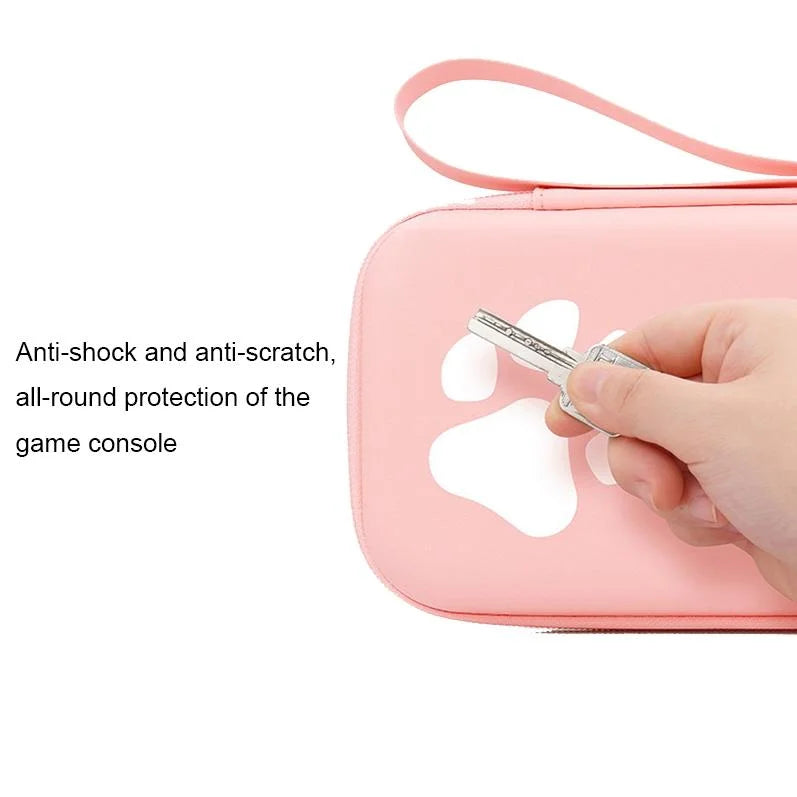 Switch Console Storage Bag With Cat Paw Design-1915198103602991108