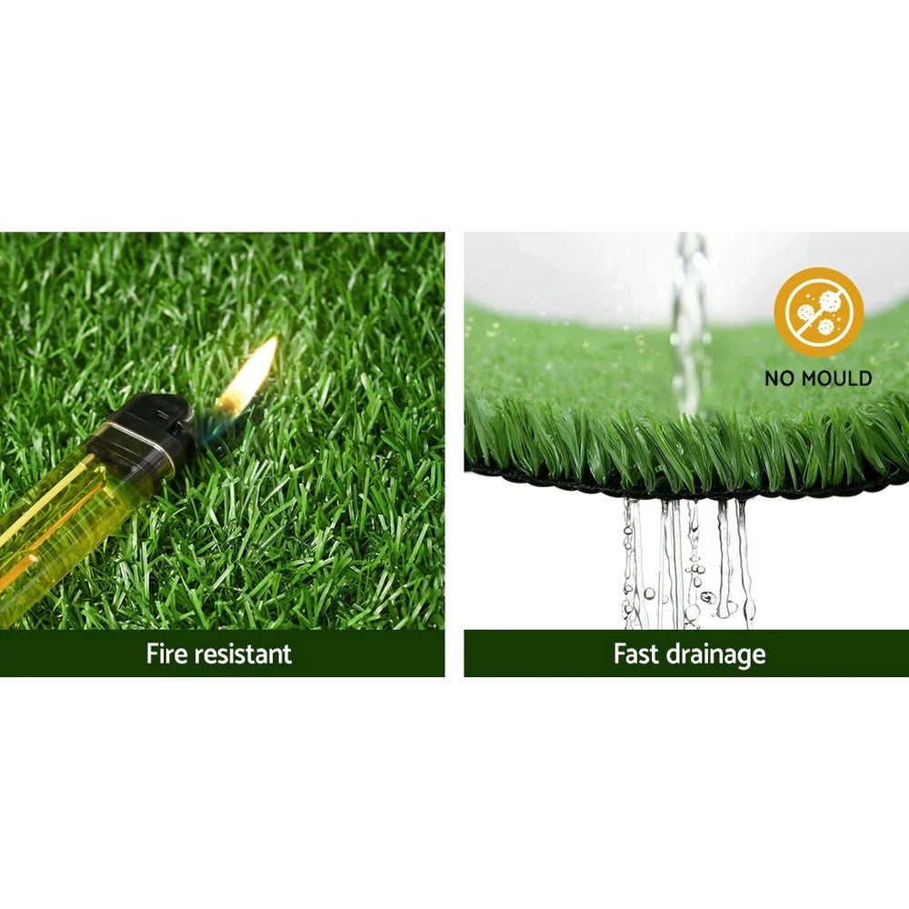 Synthetic Grass Fake Turf 17mm 0.95M x 10M 9.5sqm Olive
