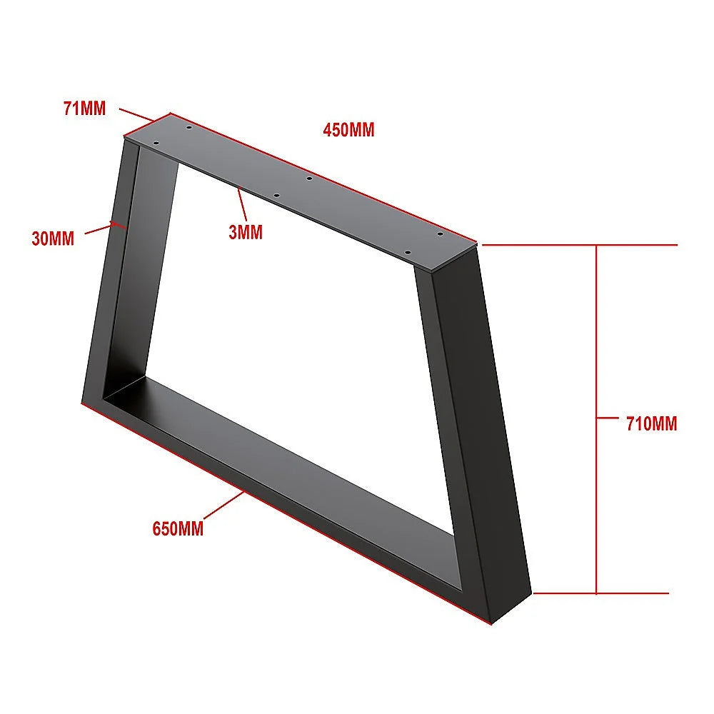 Table Bench Desk Legs Trapezium Shaped Retro Industrial