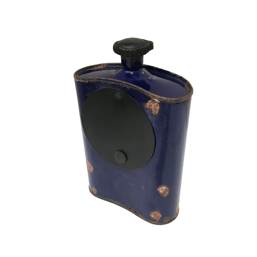 Table Clock - Old Iron Drinking Flask - Home & Garden