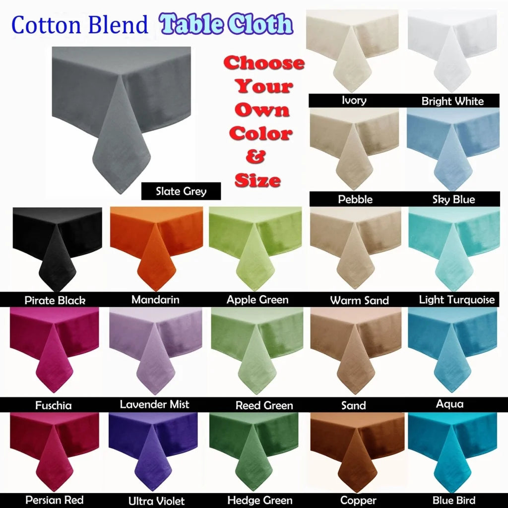 Table Cloth Hoydu Cotton Blend Blue Bird