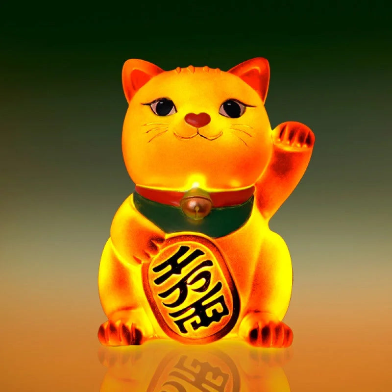 Table Lamp Lucky Kitty Gold - Home & Garden > Lighting >