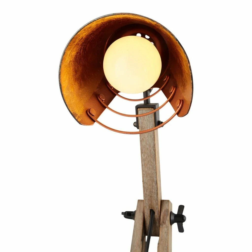 Table Lamp Scandi Modern Natural Wooden Rustic Retro