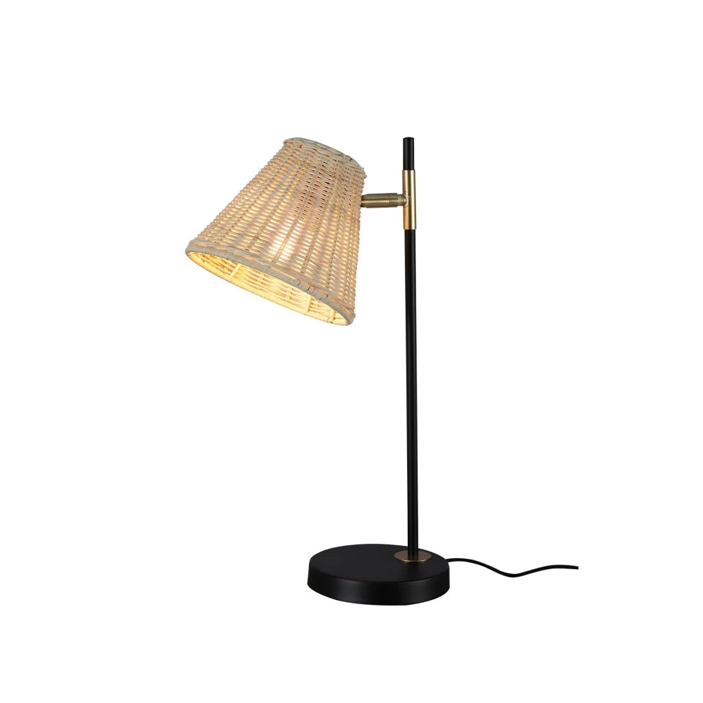 Table Lamp Yvette Rattan - Home & Garden