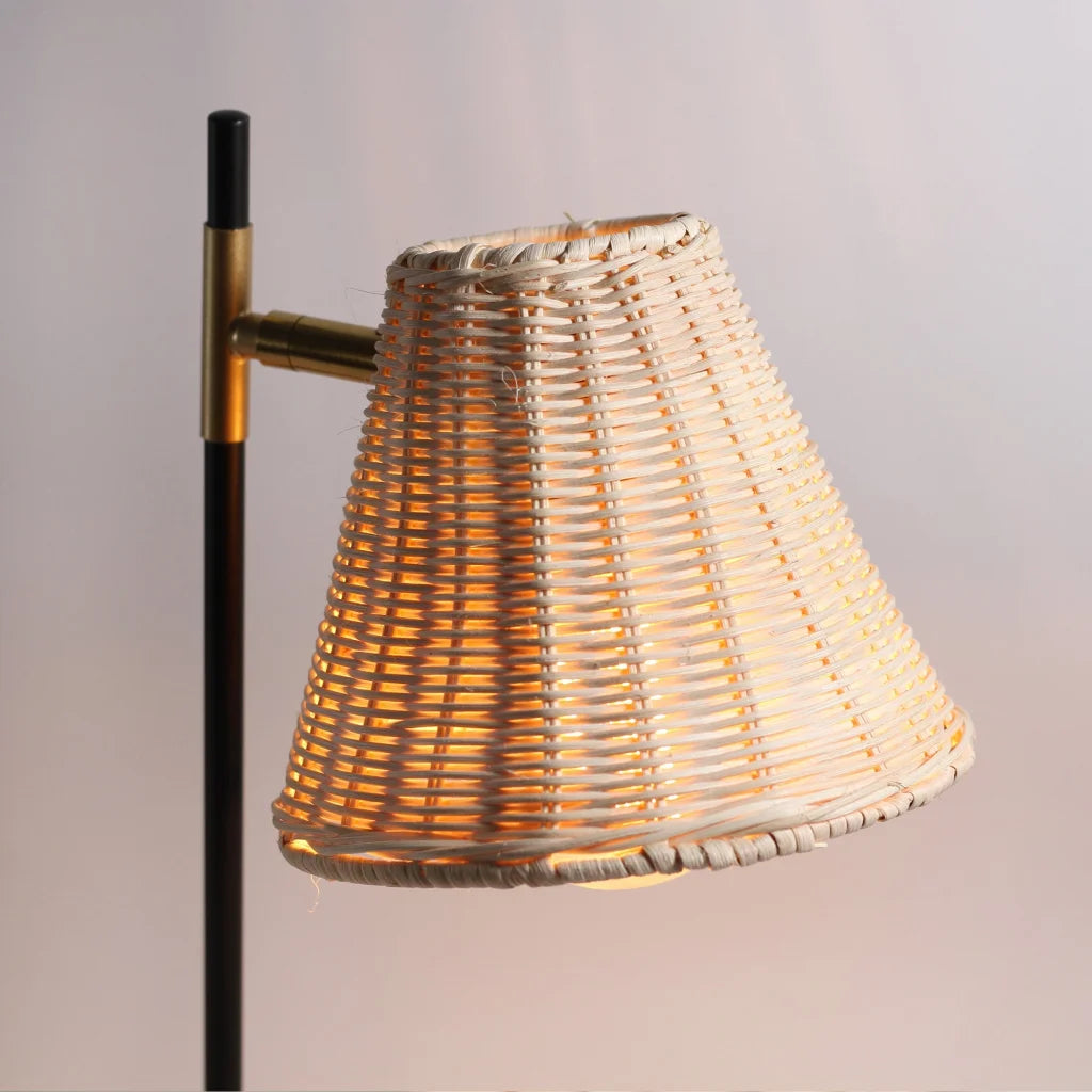Table Lamp Yvette Rattan - Home & Garden