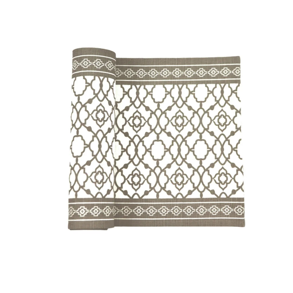 Table Runner Rans Cotton Vintage - Grey - Home & Garden