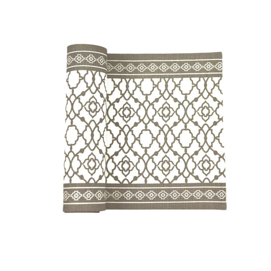 Table Runner Rans Cotton Vintage - Grey - Home & Garden