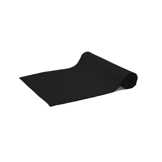 Table Runner Rans Lollipop Cotton Ribbed - Black - Home &
