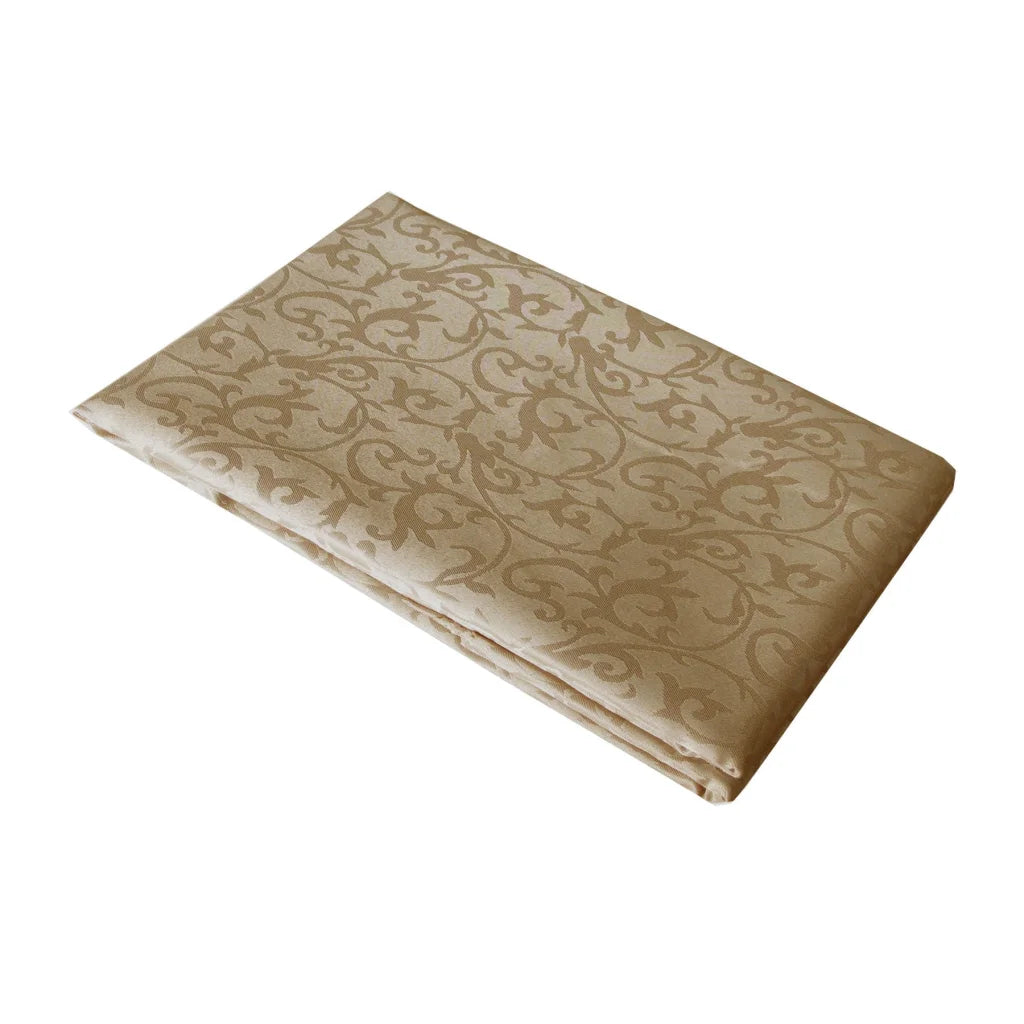 Tablecloth Jacquard Latte Leaves 150 x 220 cm - Home &