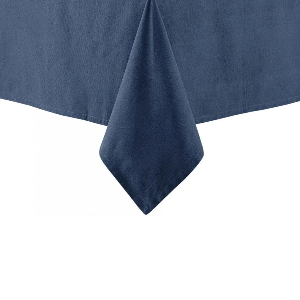 Tablecloth Ladelle Base Navy Look 100% Cotton 150x300 cm