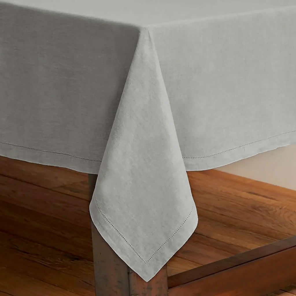 Tablecloth Rans Pure Cotton Hemstitch 150x230cm - Grey
