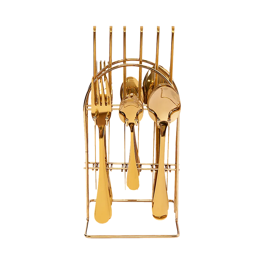 Tableware 24PC Gold Cutlery Set SS304 Household Knife Fork
