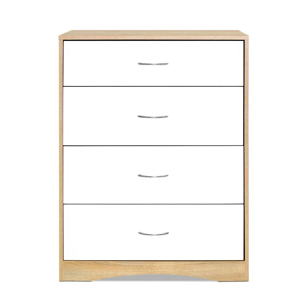 Tallboy Dresser Table with 4 Chest of Drawers Bedroom