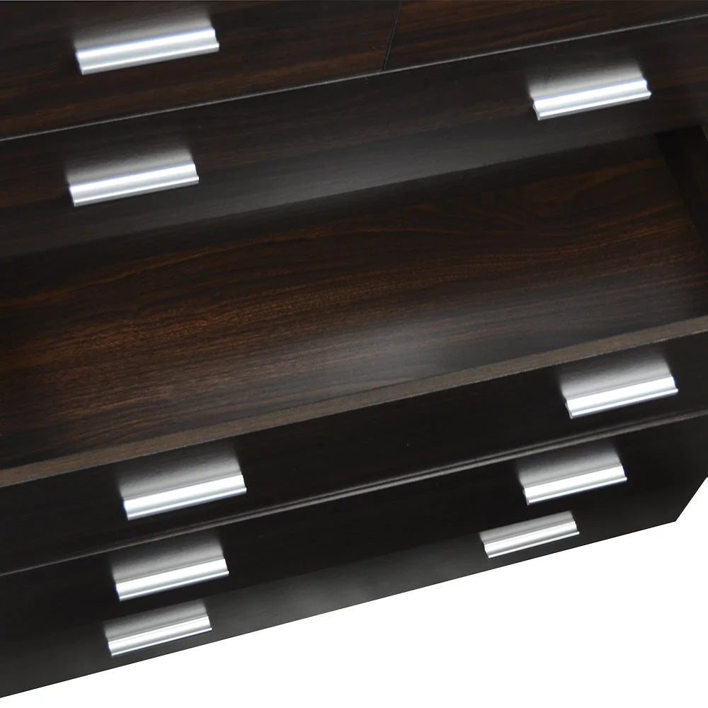 Tallboy Storage Cabinet 6-Drawer Walnut - Bedroom