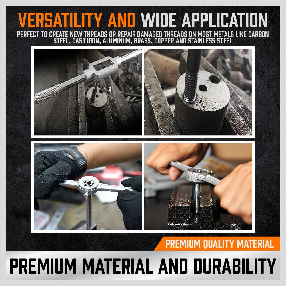 Tap Die Set 40Pc Imperial SAE Screw Thread Drill Pitch