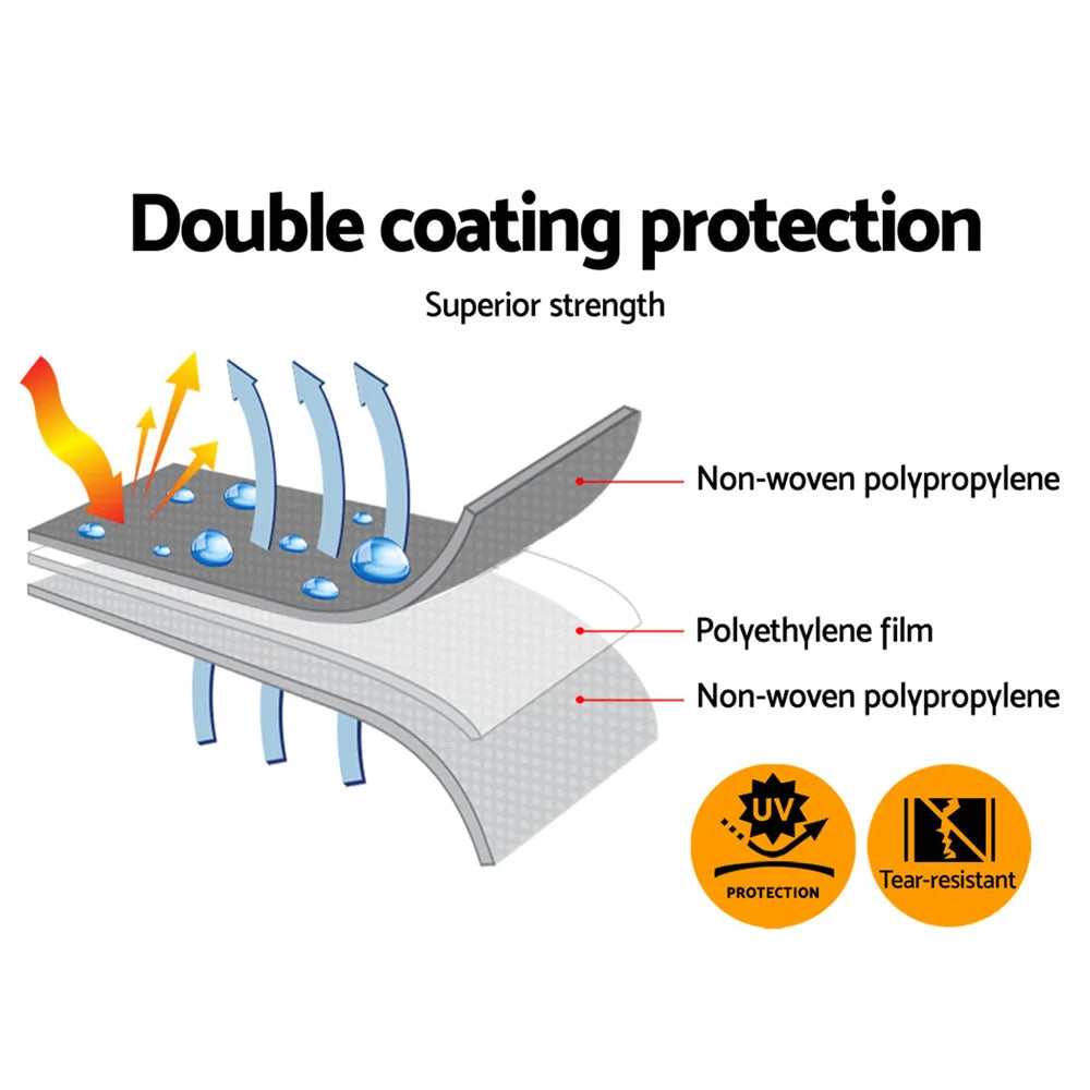 Tarpaulin Tarp 3x3.6M Camping Poly Heavy Duty Cover 180gsm