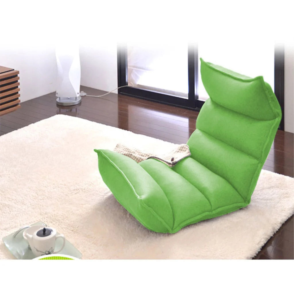 Tatami Floor Sofa Bed 2X Foldable Meditation Lounge Chair Recliner Lazy Couch Green