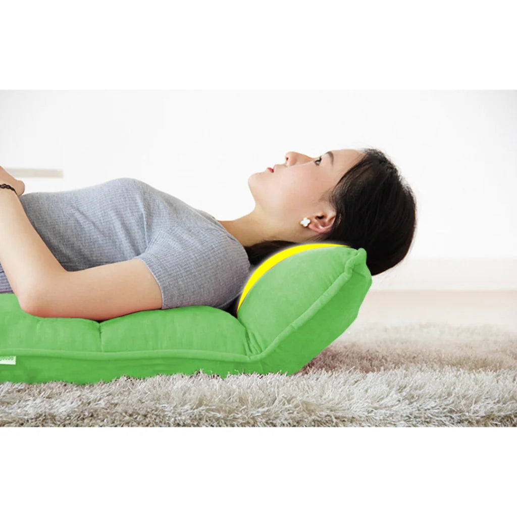 Tatami Floor Sofa Bed 2X Foldable Meditation Lounge Chair Recliner Lazy Couch Green