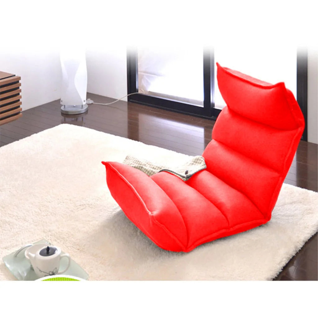Tatami Floor Sofa Bed 2X Foldable Meditation Lounge Chair Recliner Lazy Couch Red