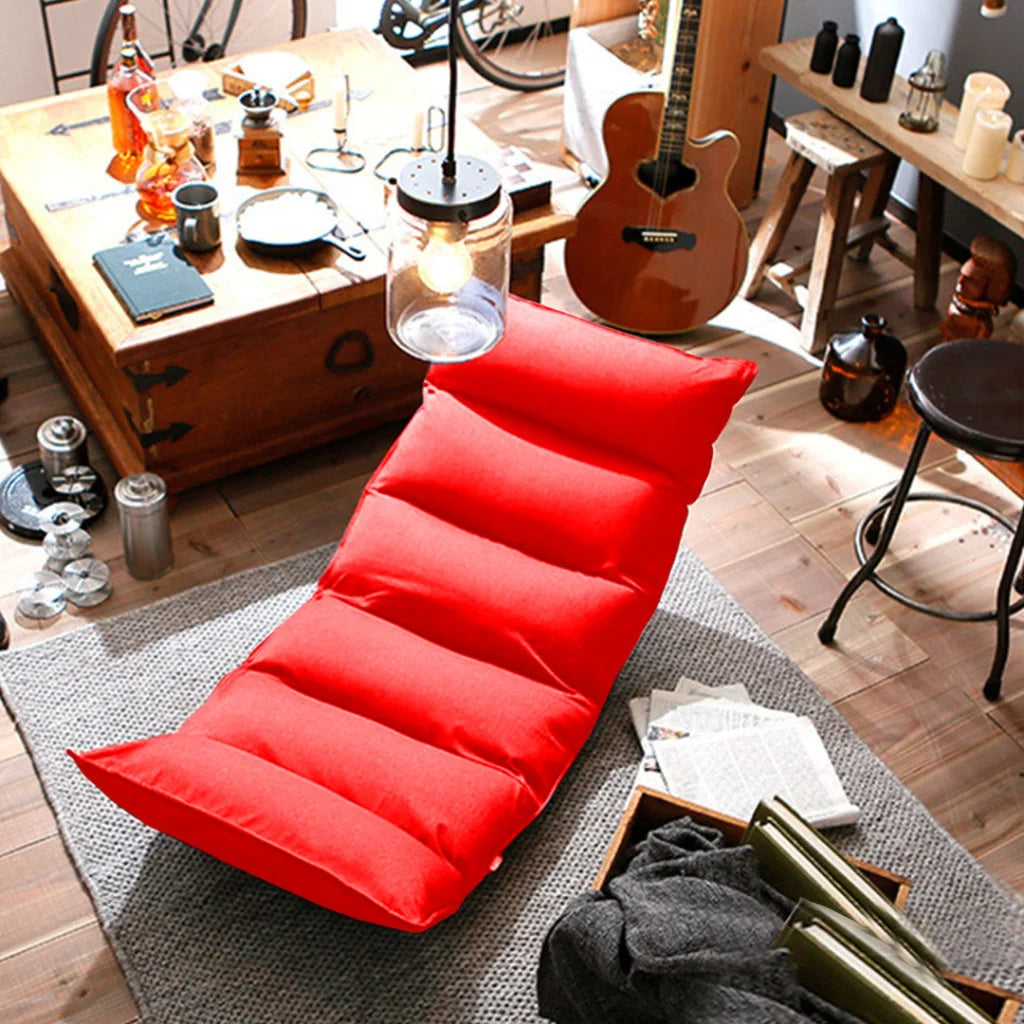 Tatami Floor Sofa Bed 2X Foldable Meditation Lounge Chair Recliner Lazy Couch Red