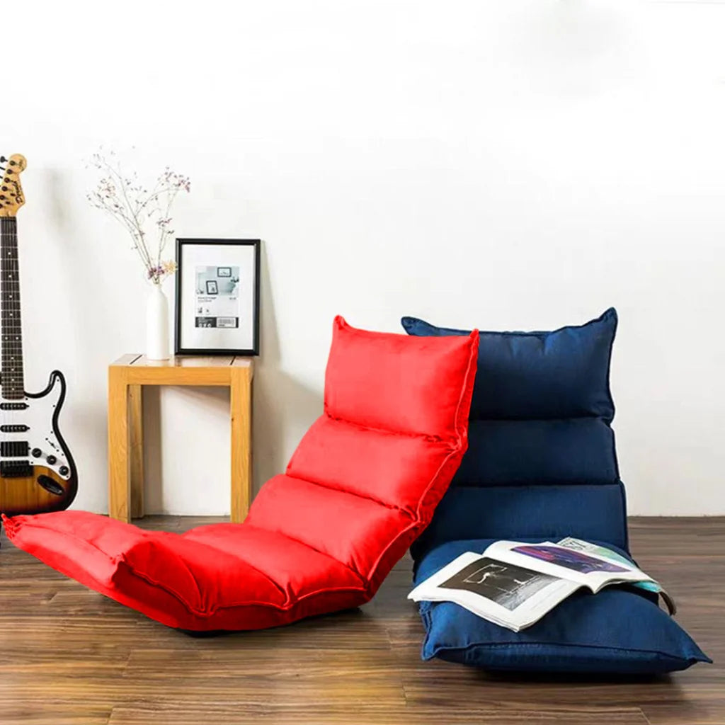 Tatami Floor Sofa Bed 2X Foldable Meditation Lounge Chair Recliner Lazy Couch Red