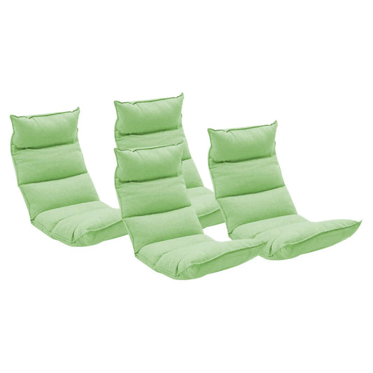 Tatami Floor Sofa Bed 4X Foldable Meditation Lounge Chair Recliner Lazy Couch Green