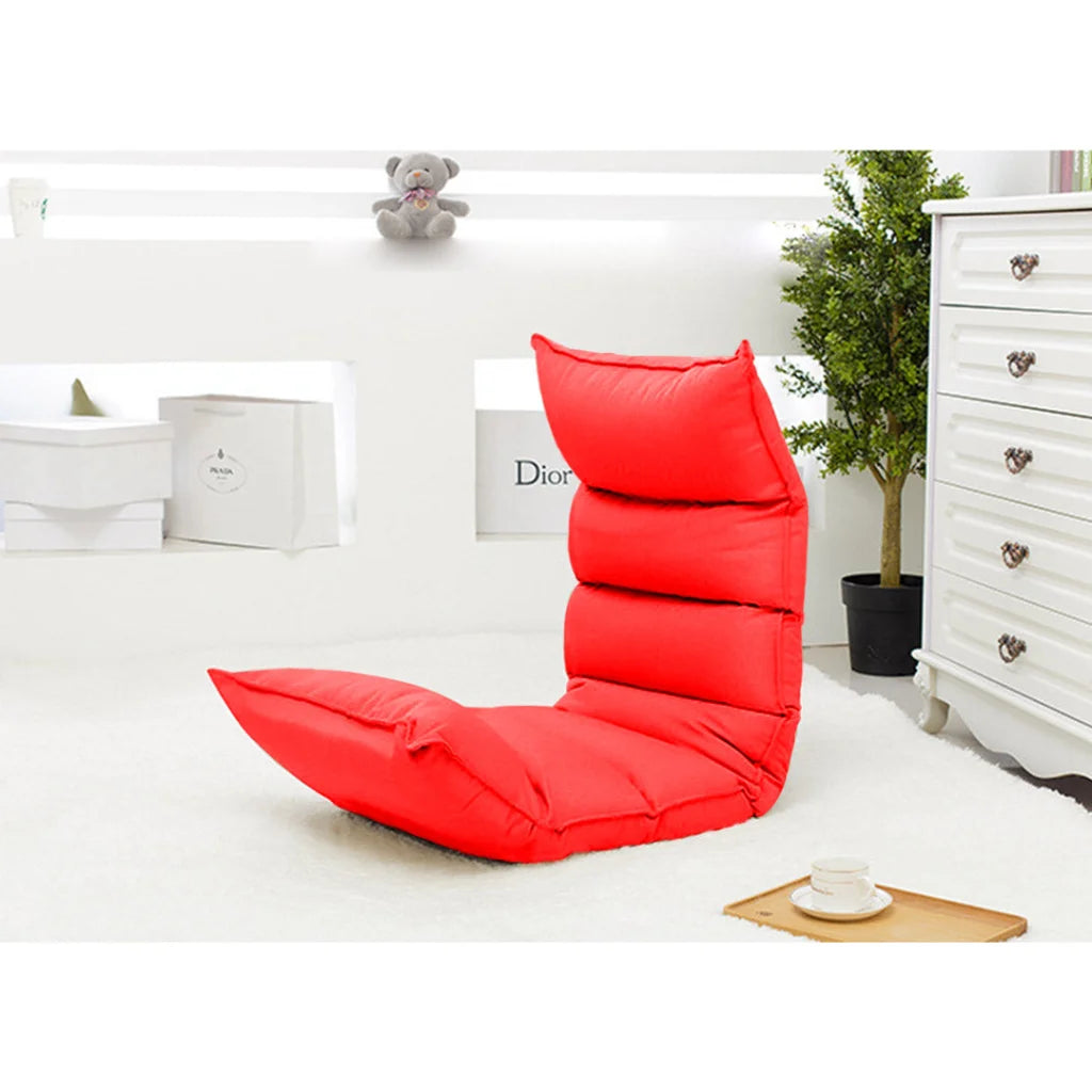 Tatami Floor Sofa Bed 4X Foldable Meditation Lounge Chair Recliner Lazy Couch Red