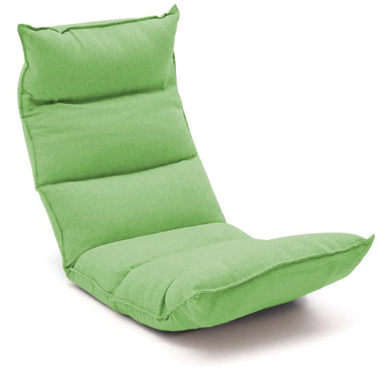 Tatami Floor Sofa Bed Foldable Meditation Lounge Chair Recliner Lazy Couch Green