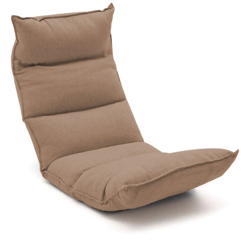 Tatami Floor Sofa Bed Foldable Meditation Lounge Chair Recliner Lazy Couch Khaki