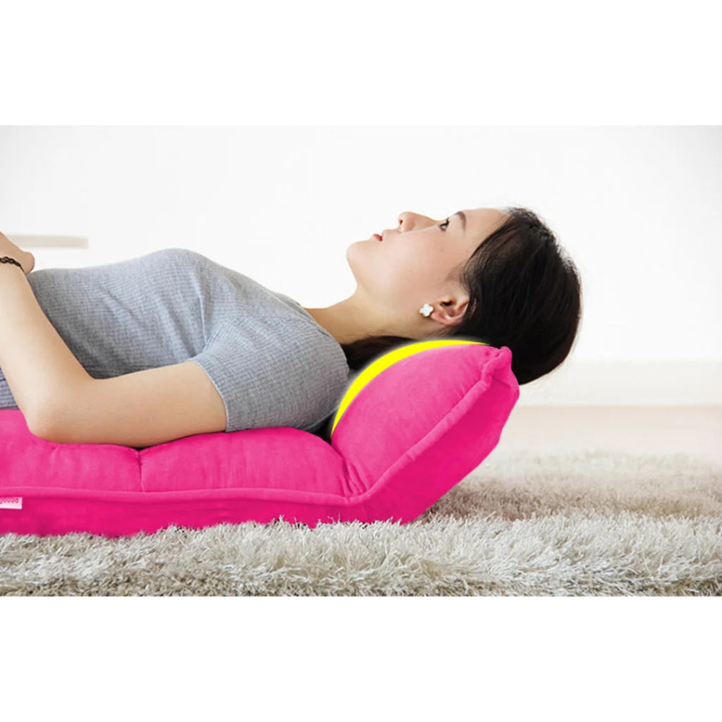Tatami Floor Sofa Bed Foldable Meditation Lounge Chair Recliner Lazy Couch Pink
