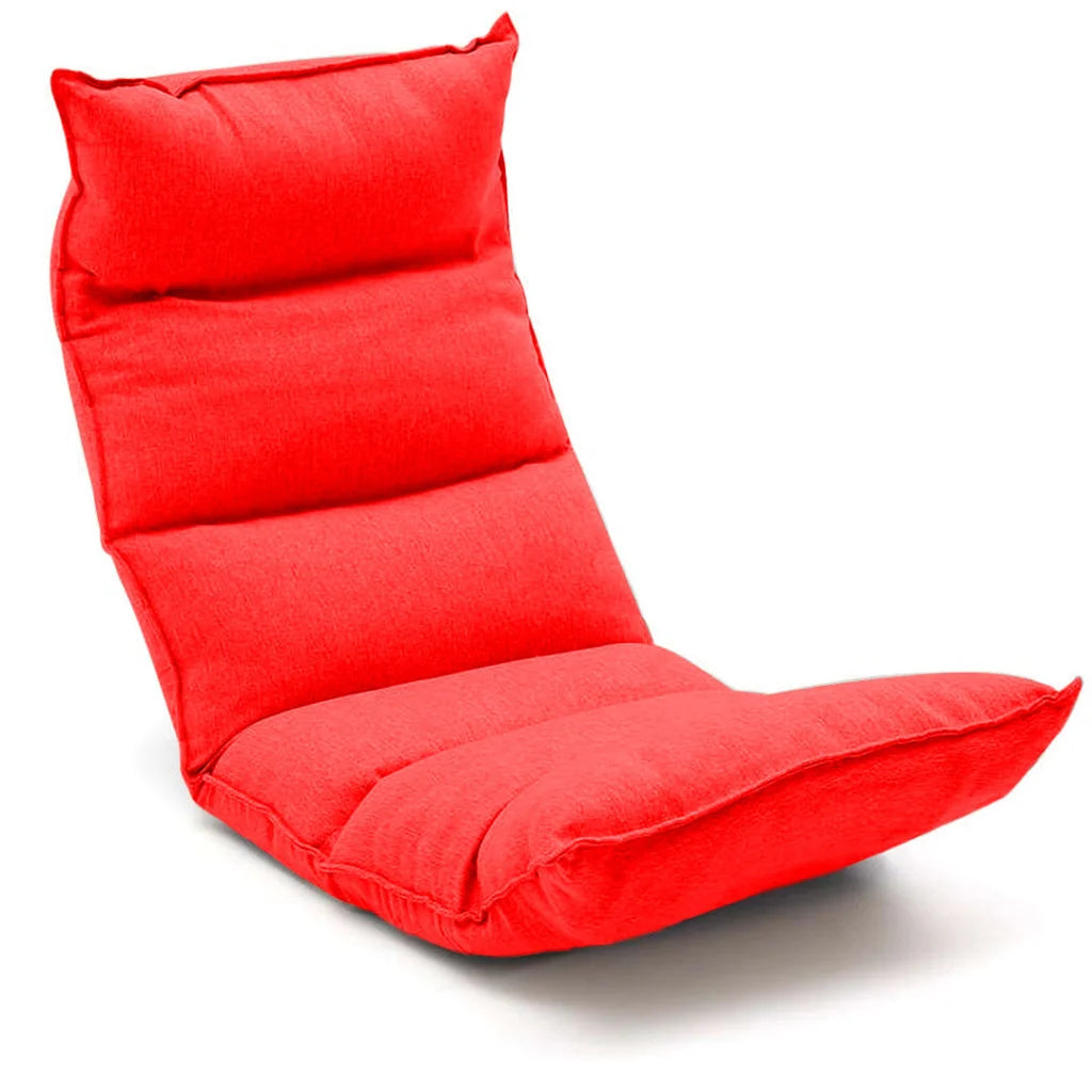 Tatami Floor Sofa Bed Foldable Meditation Lounge Chair Recliner Lazy Couch Red