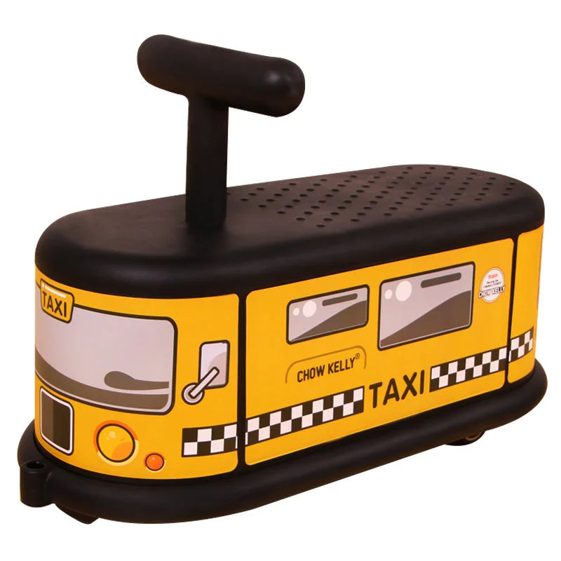 Taxi Quiet Ride Twist Car for Toddlers - Fun Wiggle Ride-On