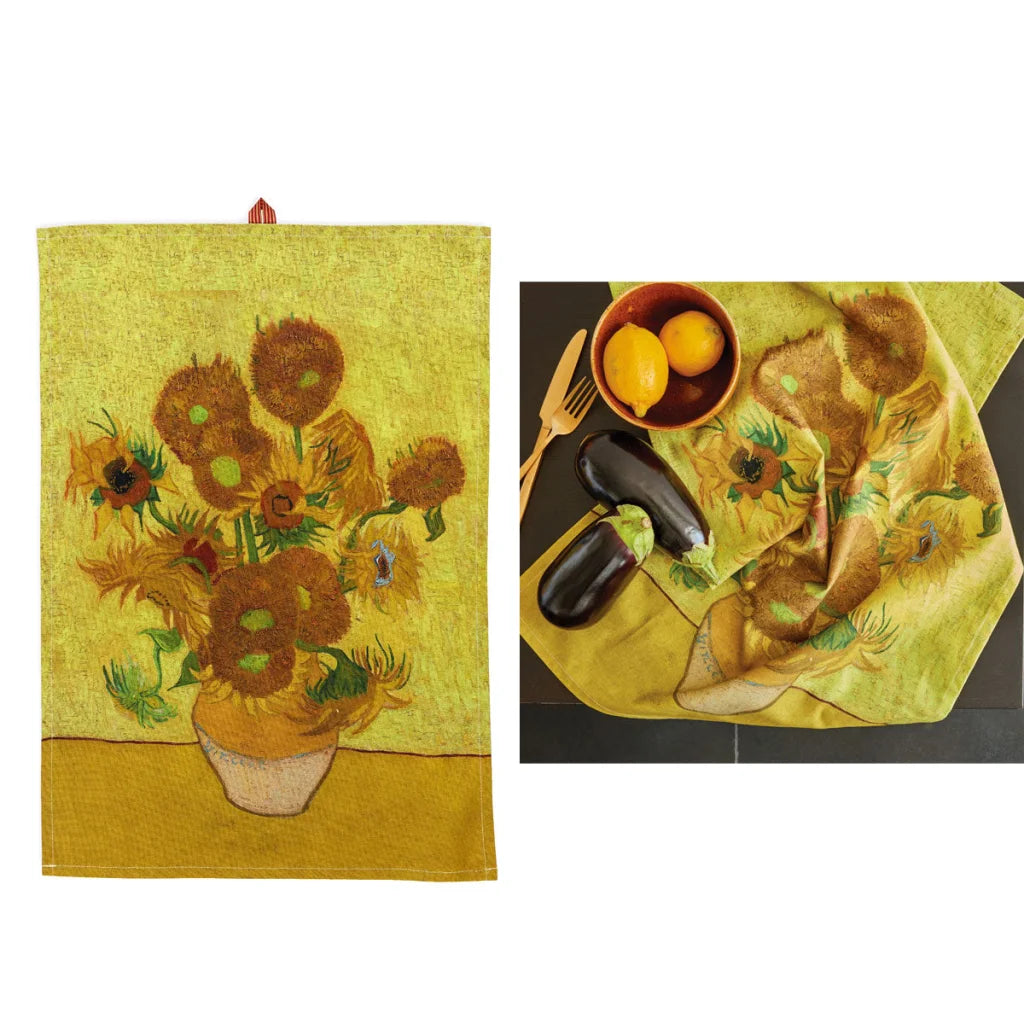 Tea Towel Bedding House Van Gogh Sunflower Yellow