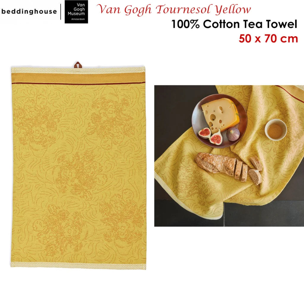 Tea Towel Bedding House Van Gogh Tournesol Yellow