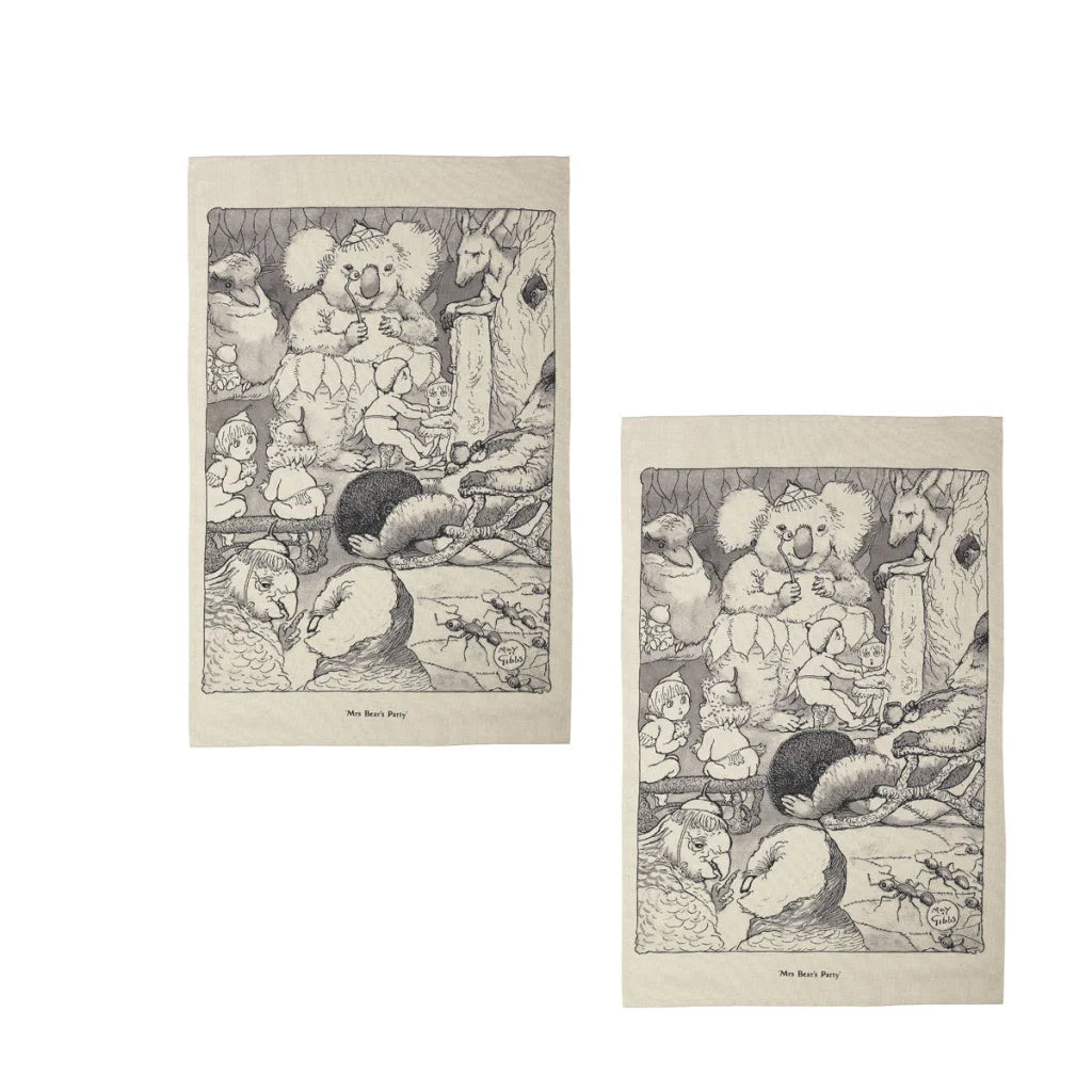 Tea Towels May Gibbs Mrs Bear’s Party Cotton Heritage Set