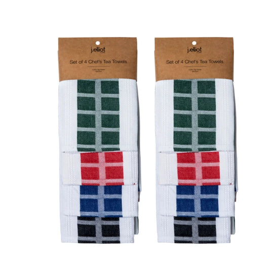 Tea Towels Set of 8 J.Elliot Home Chef’s Waffle Cotton