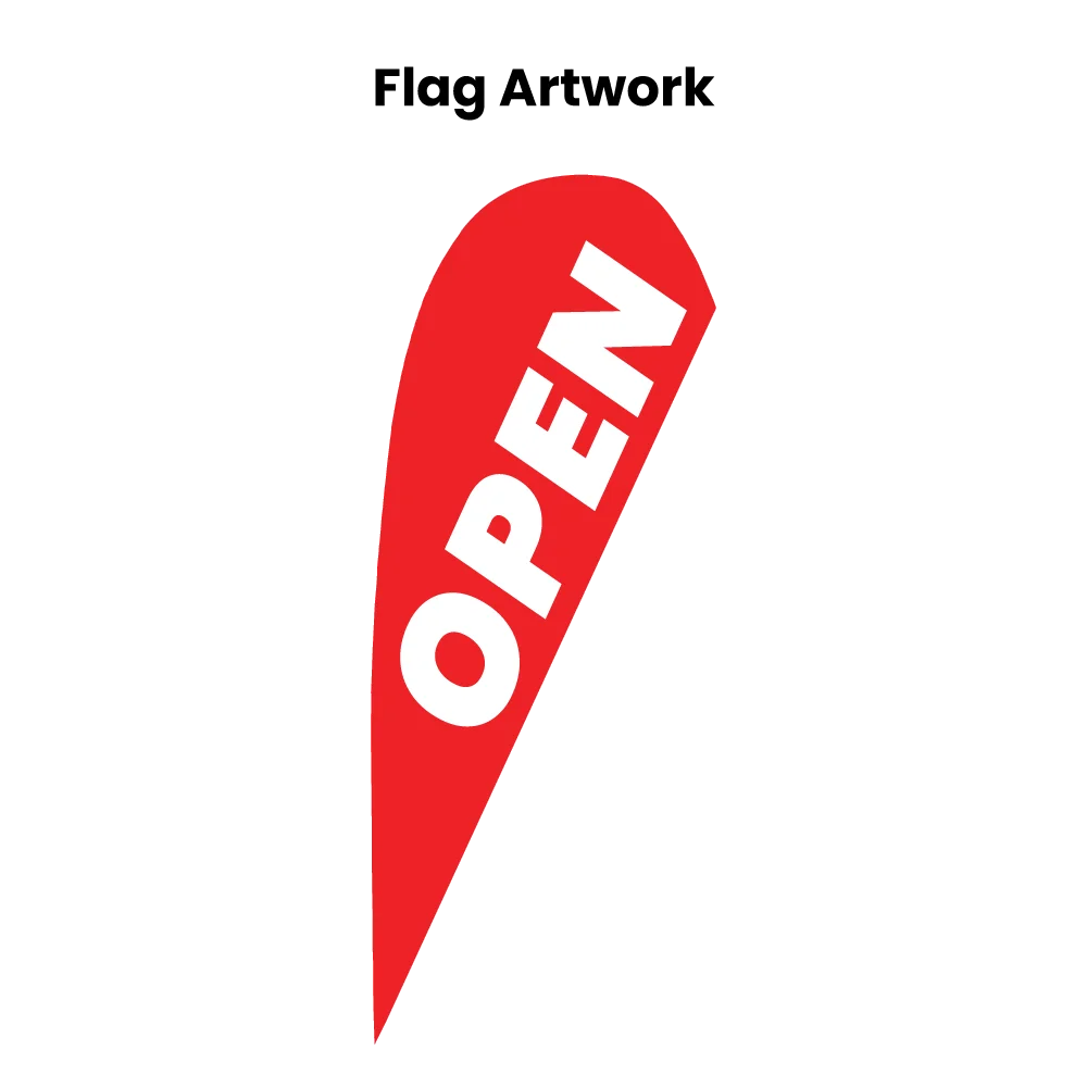 Teardrop Flag Banner Open - Home & Garden