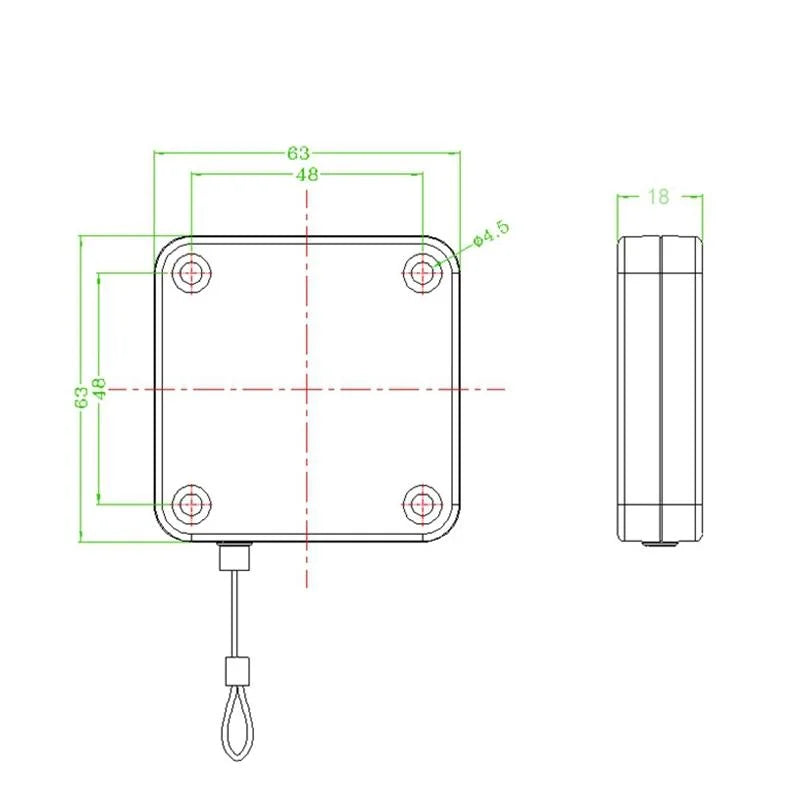 Telescopic Anti-Theft Cable Box With Wire Rope - 4M-1964932302979076100