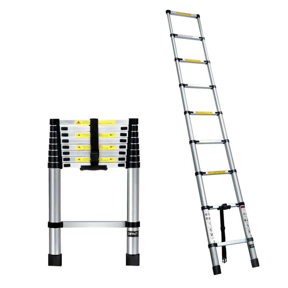 Telescopic Ladder 2 6M Aluminium Extension Adjustable Height