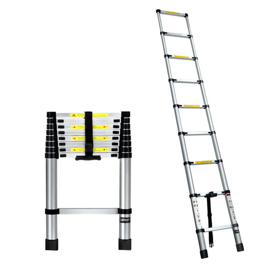 Telescopic Ladder 2 6M Aluminium Extension Adjustable Height