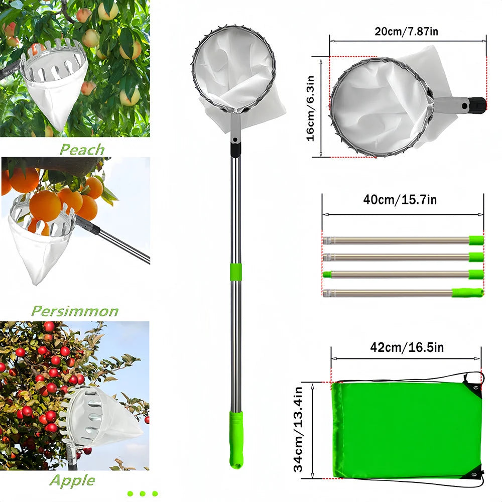 Telescoping Fruit Picker - Apple Peach Persimmon Harvesting